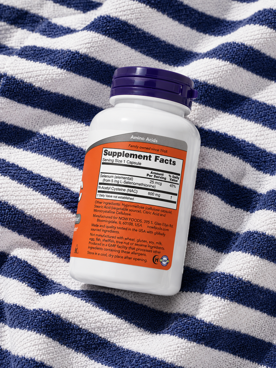 NAC N-ACETILCISTEINA 600 MG 100 VEGCAPS by NOW FOODS