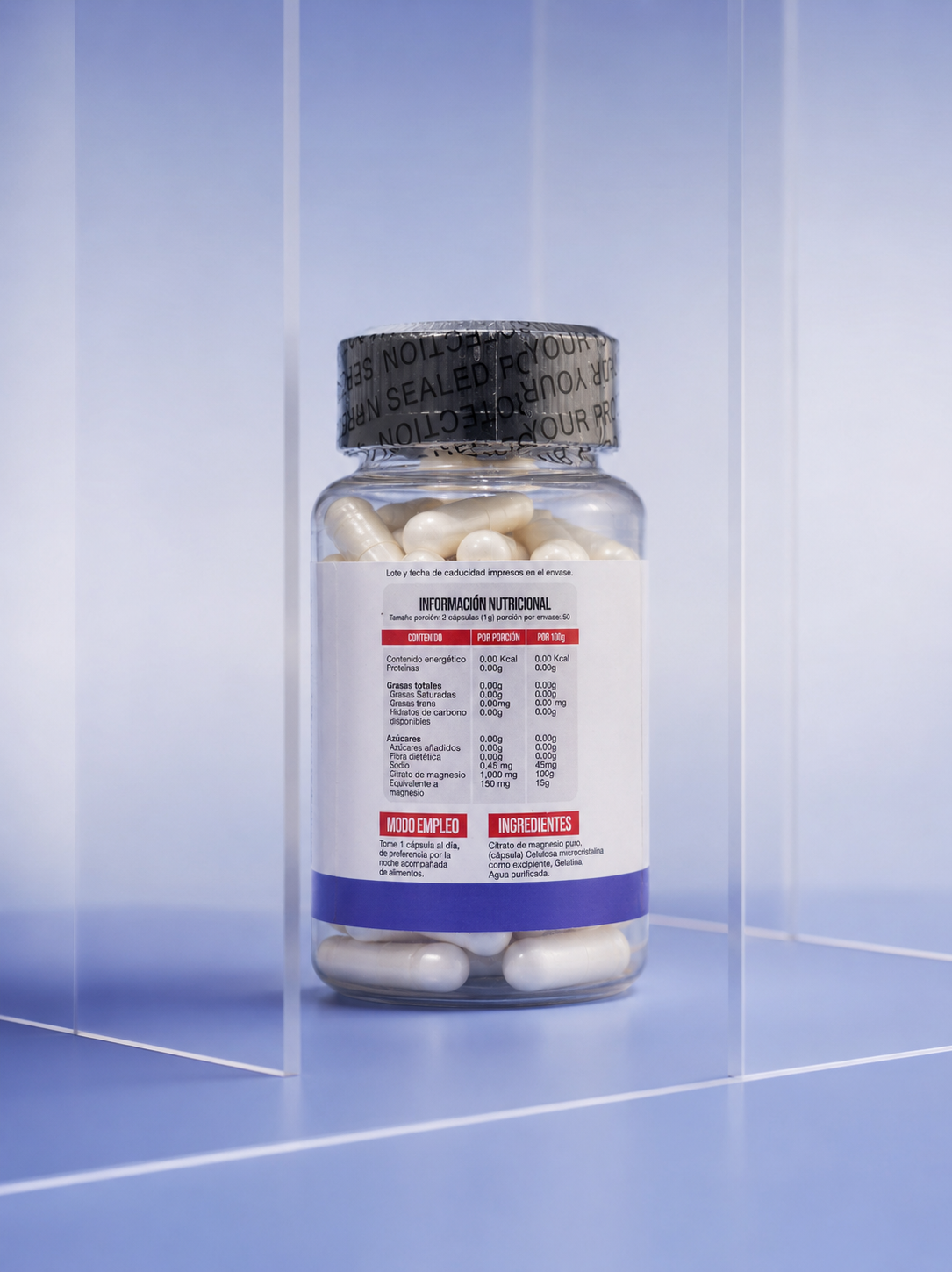 CITRATO DE MAGNESIO 100 Cápsulas de 500mg by SUPERLABS