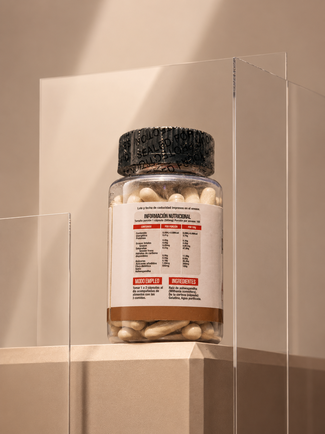 ASHWAGANDHA 100 CÁPSULAS de 500mg by SUPERLABS