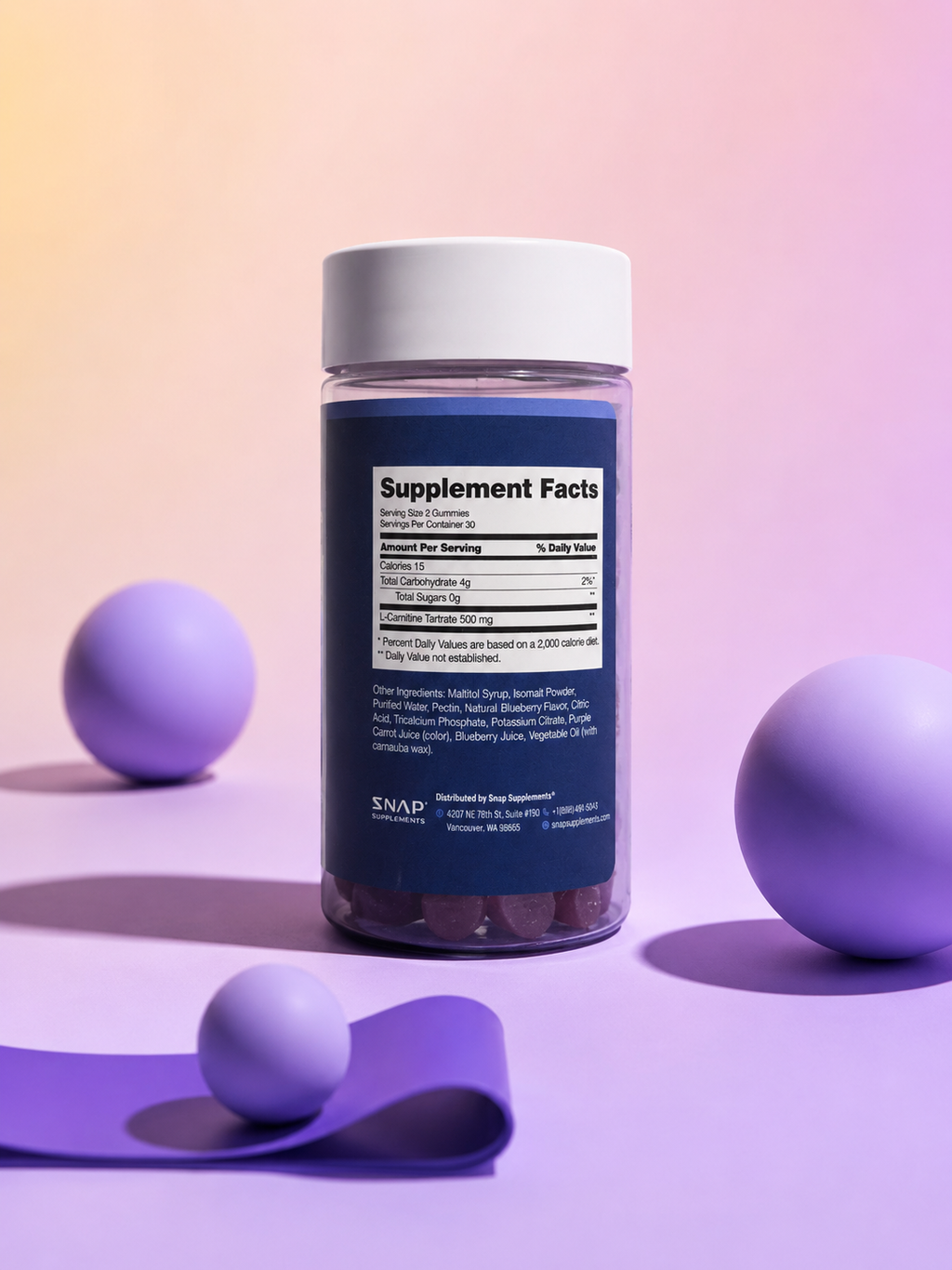L-CARNITINE -  60 GUMMIES by SNAP SUPPLEMENTS