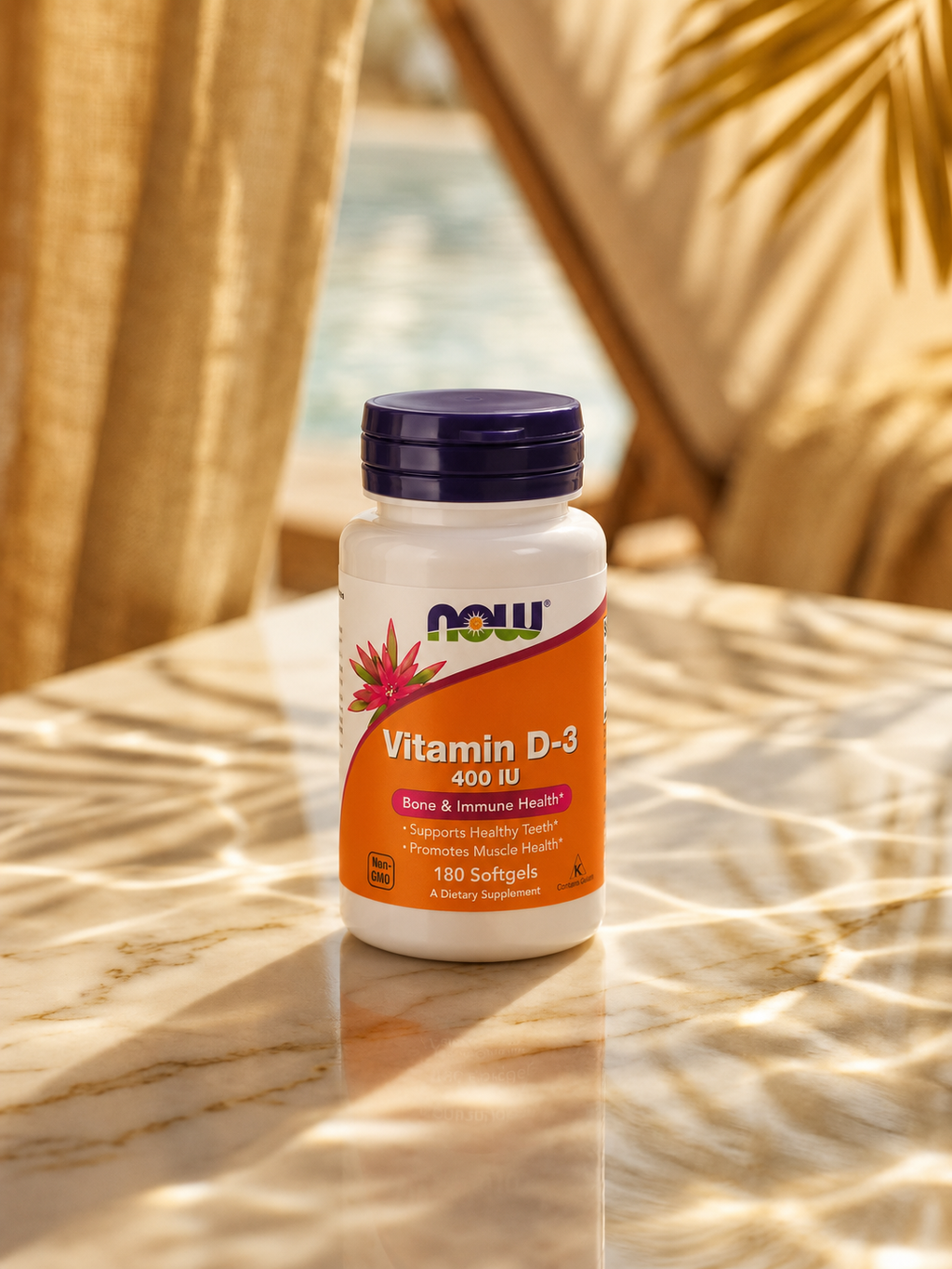 VITAMINA D-3 400 IU 180 Softgels by NOW FOODS