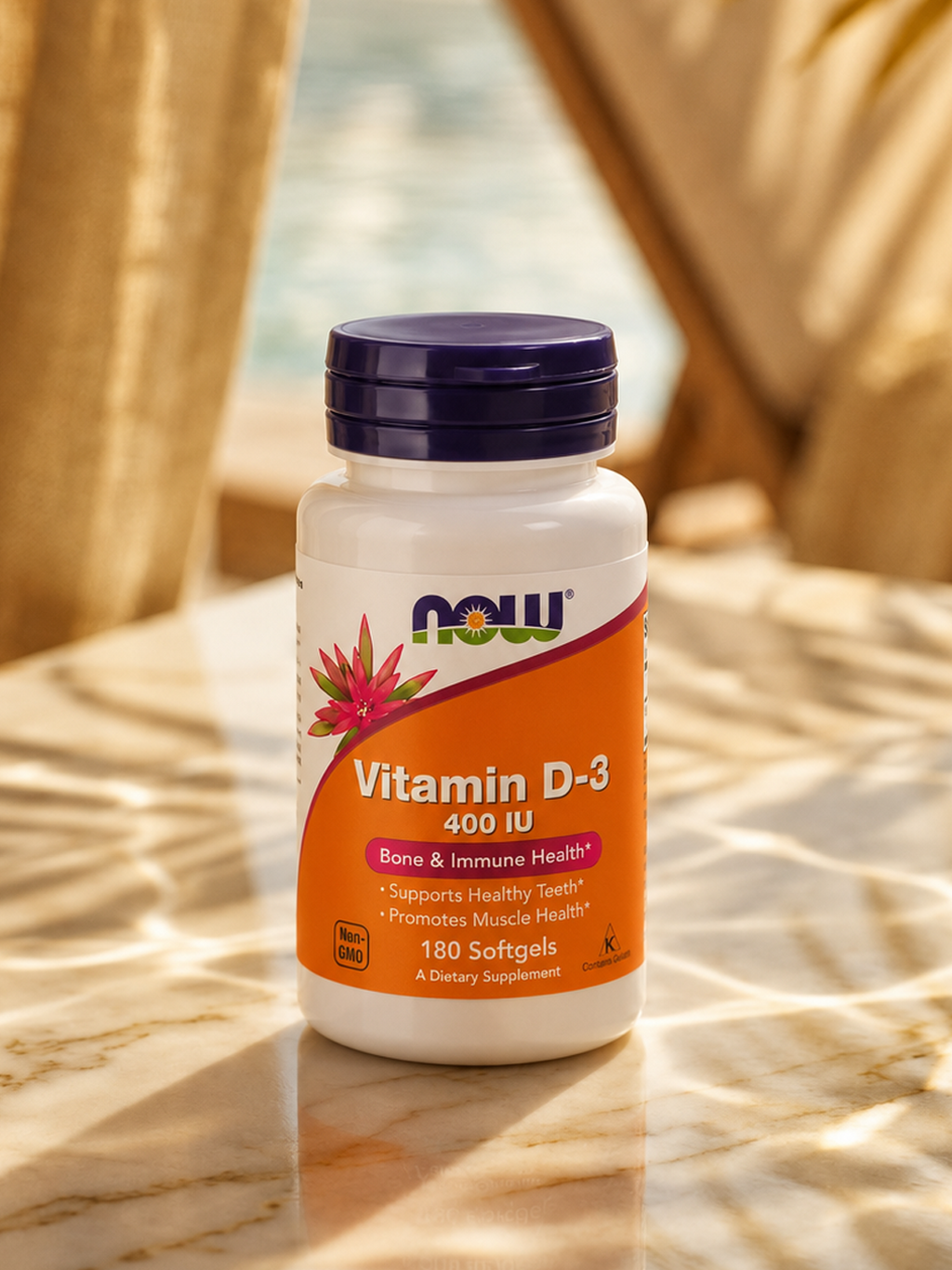 VITAMINA D-3 400 IU 180 Softgels by NOW FOODS
