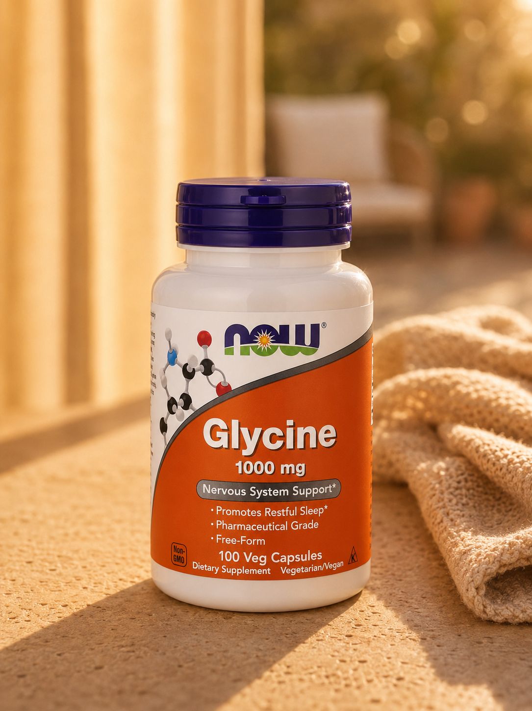 GLYCINE GLICINA 1000MG 100VEGCAPS AMONIACIDOS by NOW FOODS