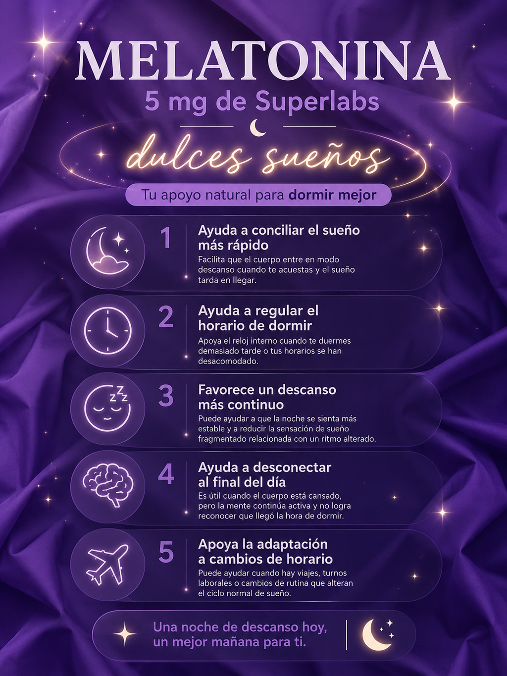 Melatonina 5mg 100 Tabletas by SUPERLABS