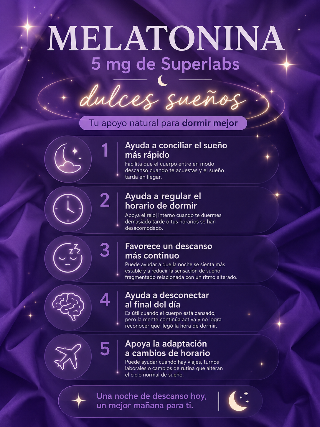 Melatonina 5mg 100 Tabletas by SUPERLABS