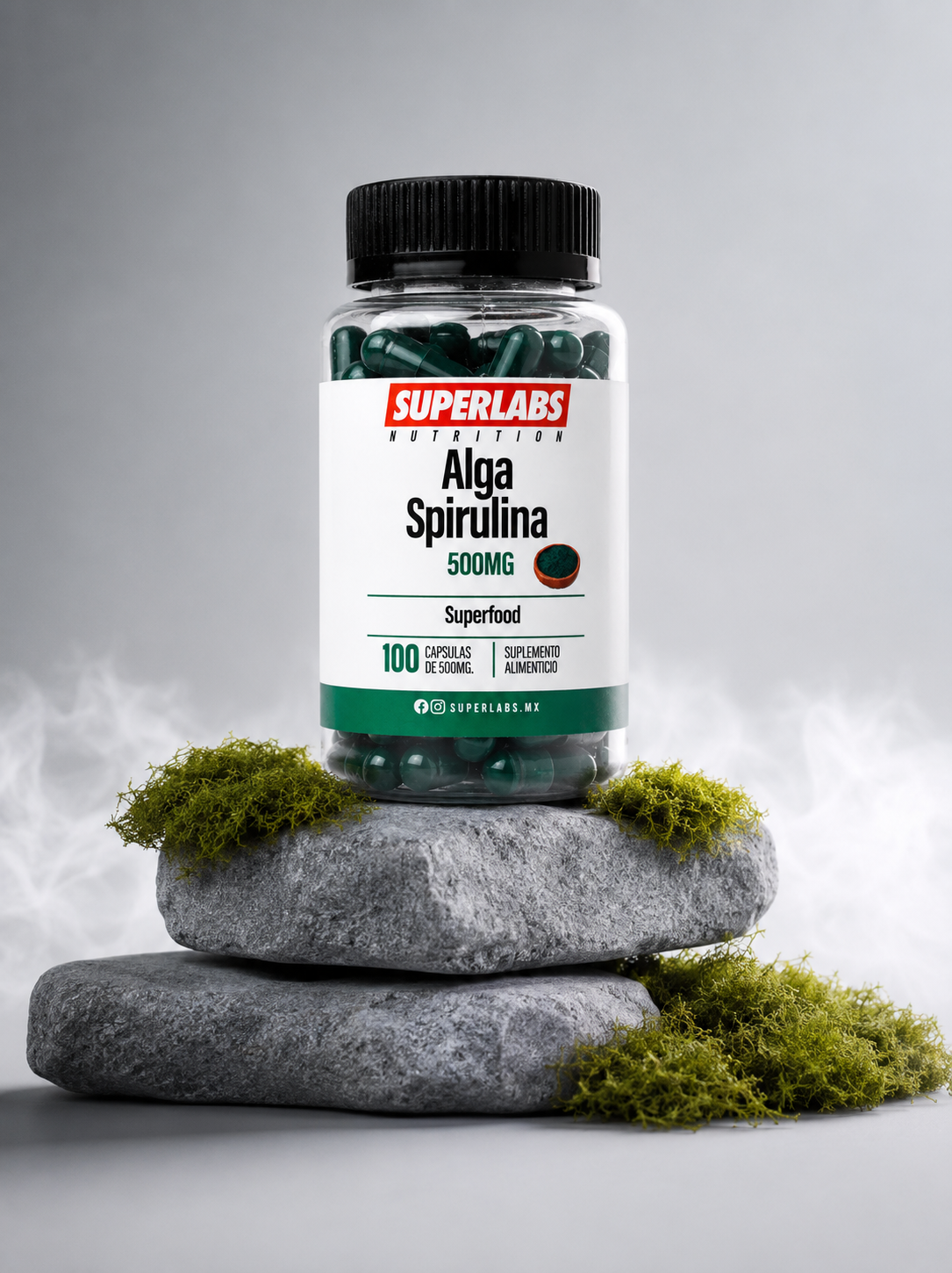 ALGA SPIRULINA 500MG 100 CAPSULAS by SUPERLABS