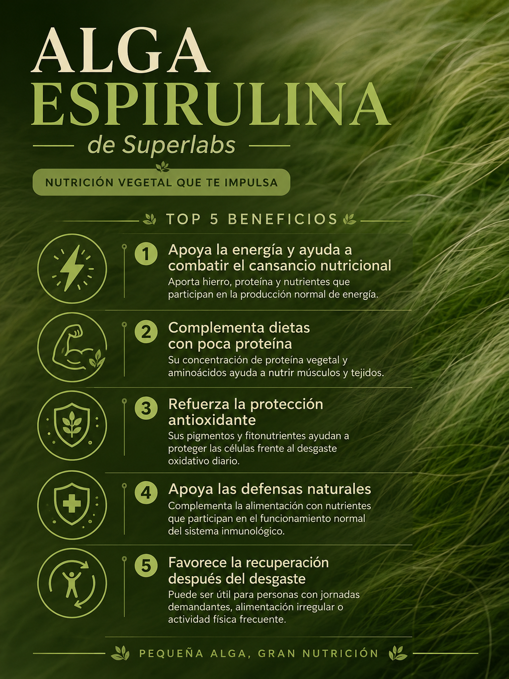 ALGA SPIRULINA 500MG 100 CAPSULAS by SUPERLABS