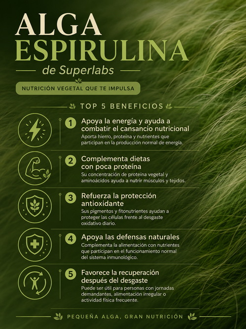 ALGA SPIRULINA 500MG 100 CAPSULAS by SUPERLABS