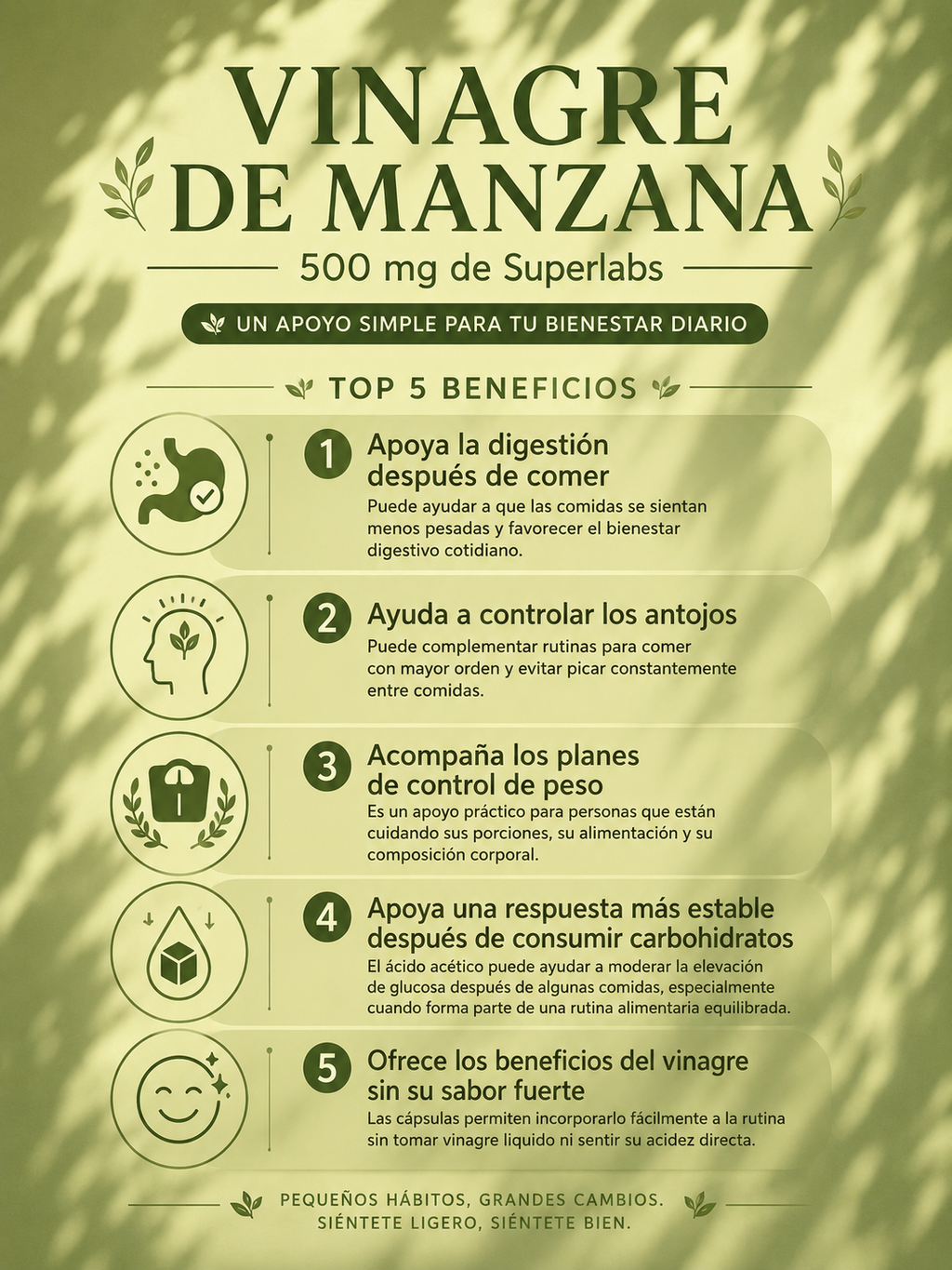 VINAGRE DE MANZANA  - 500MG 100 CAPSULAS by SUPERLABS