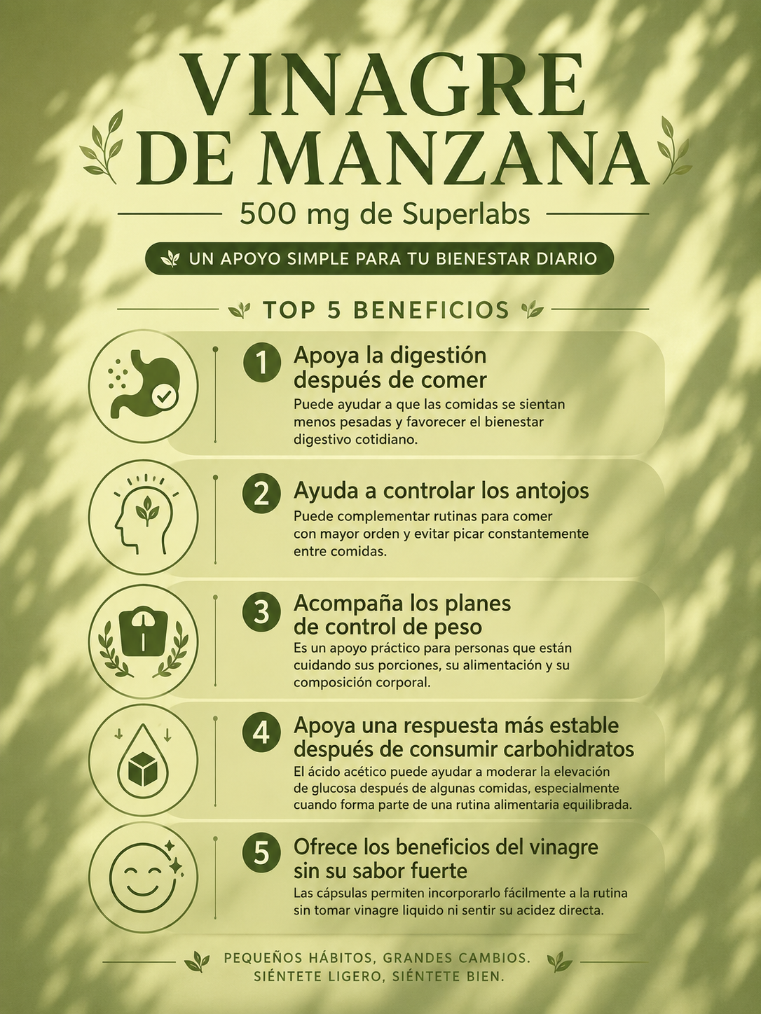 VINAGRE DE MANZANA  - 500MG 100 CAPSULAS by SUPERLABS