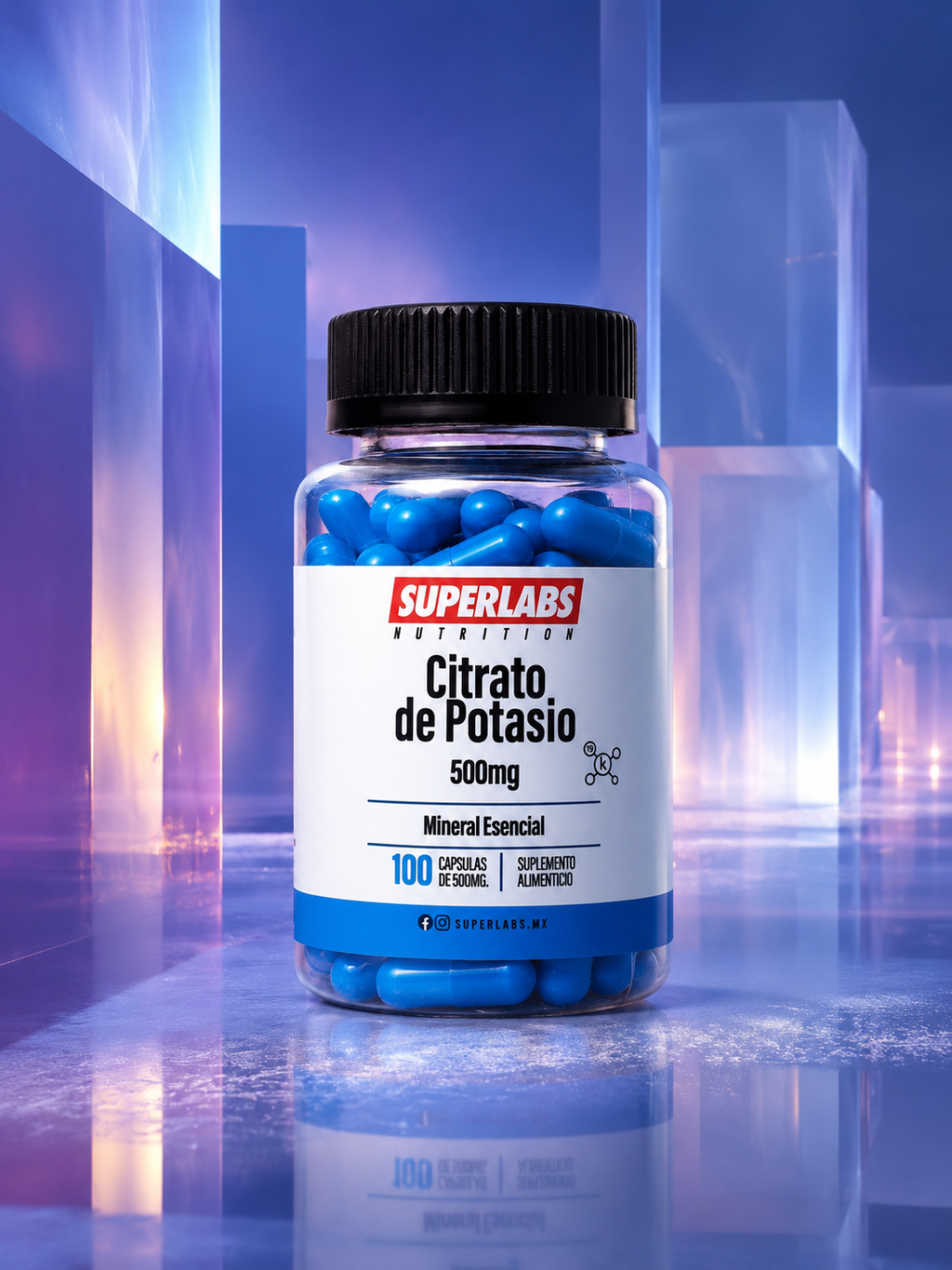 CITRATO DE POTASIO 	500MG 100 CAPSULAS by SUPERLABS