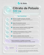 CITRATO DE POTASIO 	500MG 100 CAPSULAS by SUPERLABS