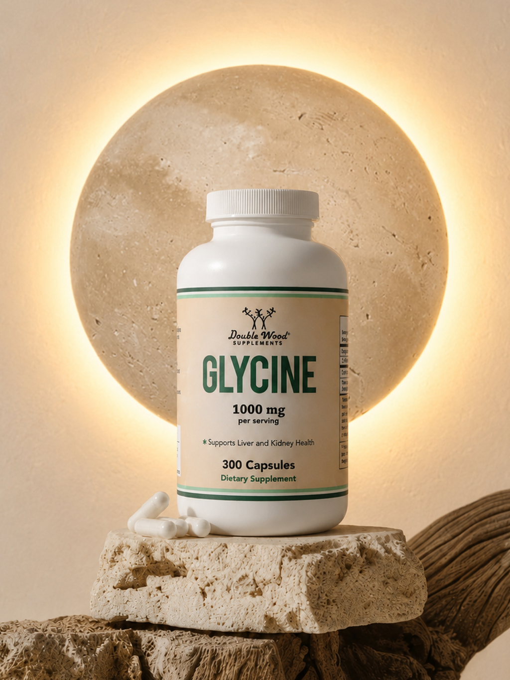 GLICINA 1000mg 300 CÁPSULAS by DOUBLE WOOD