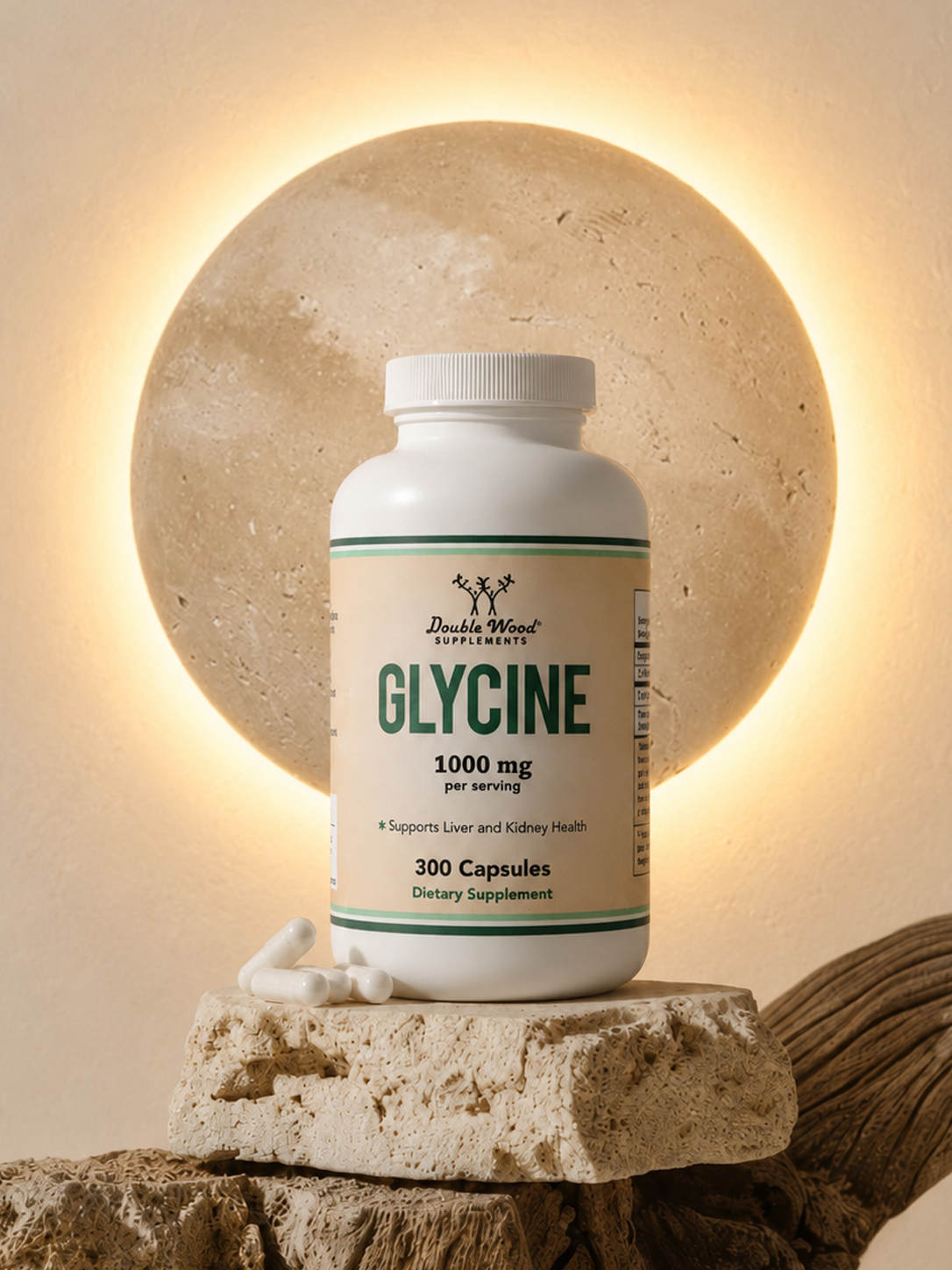 GLICINA 1000mg 300 CÁPSULAS by DOUBLE WOOD