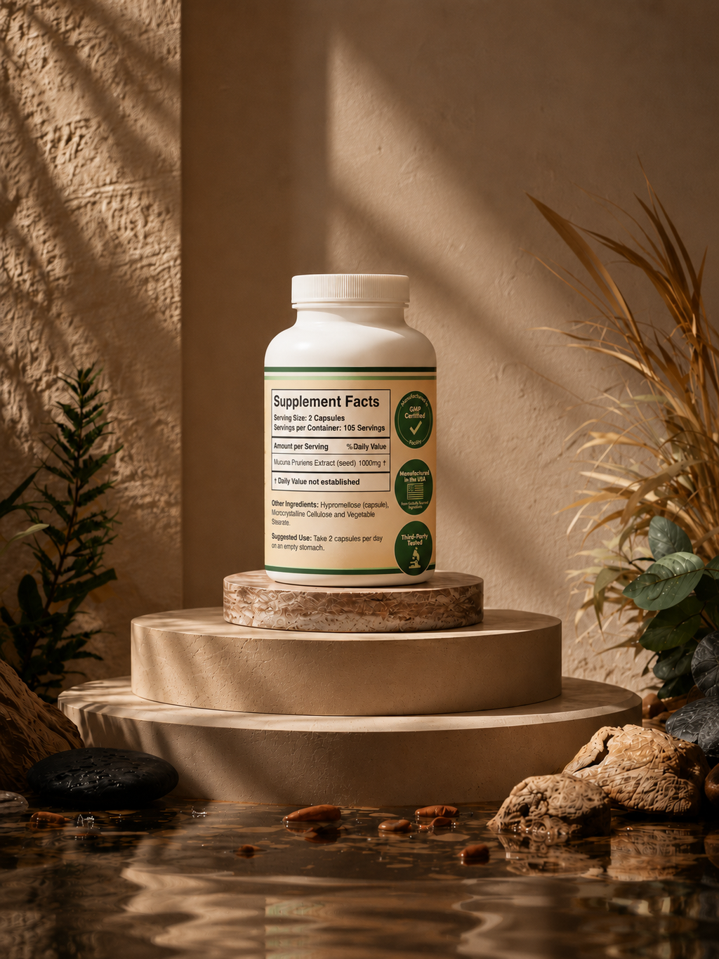 EXTRACTO DE MUCUNA PRURIENS - 500 MG, 210 CAPS by DOUBLE WOOD