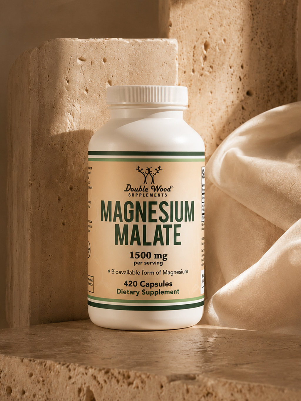 MALATO DE MAGNESIO - 500 MG - 420 CAPS by DOUBLE WOOD