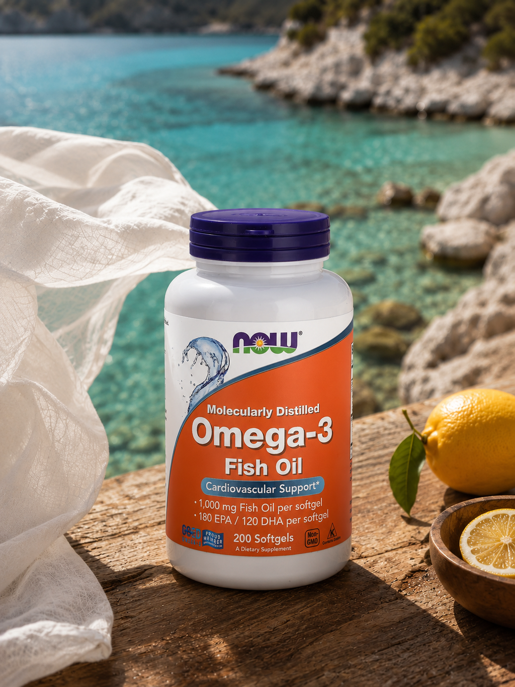 OMEGA-3 1000MG 200 Cápsulas by NOW FOODS