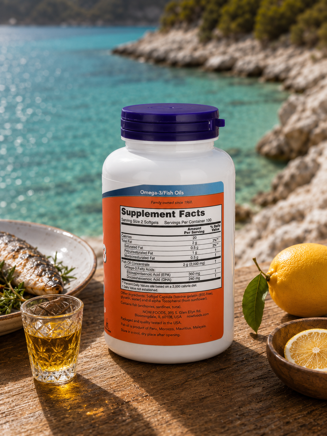 OMEGA-3 1000MG 200 Cápsulas by NOW FOODS