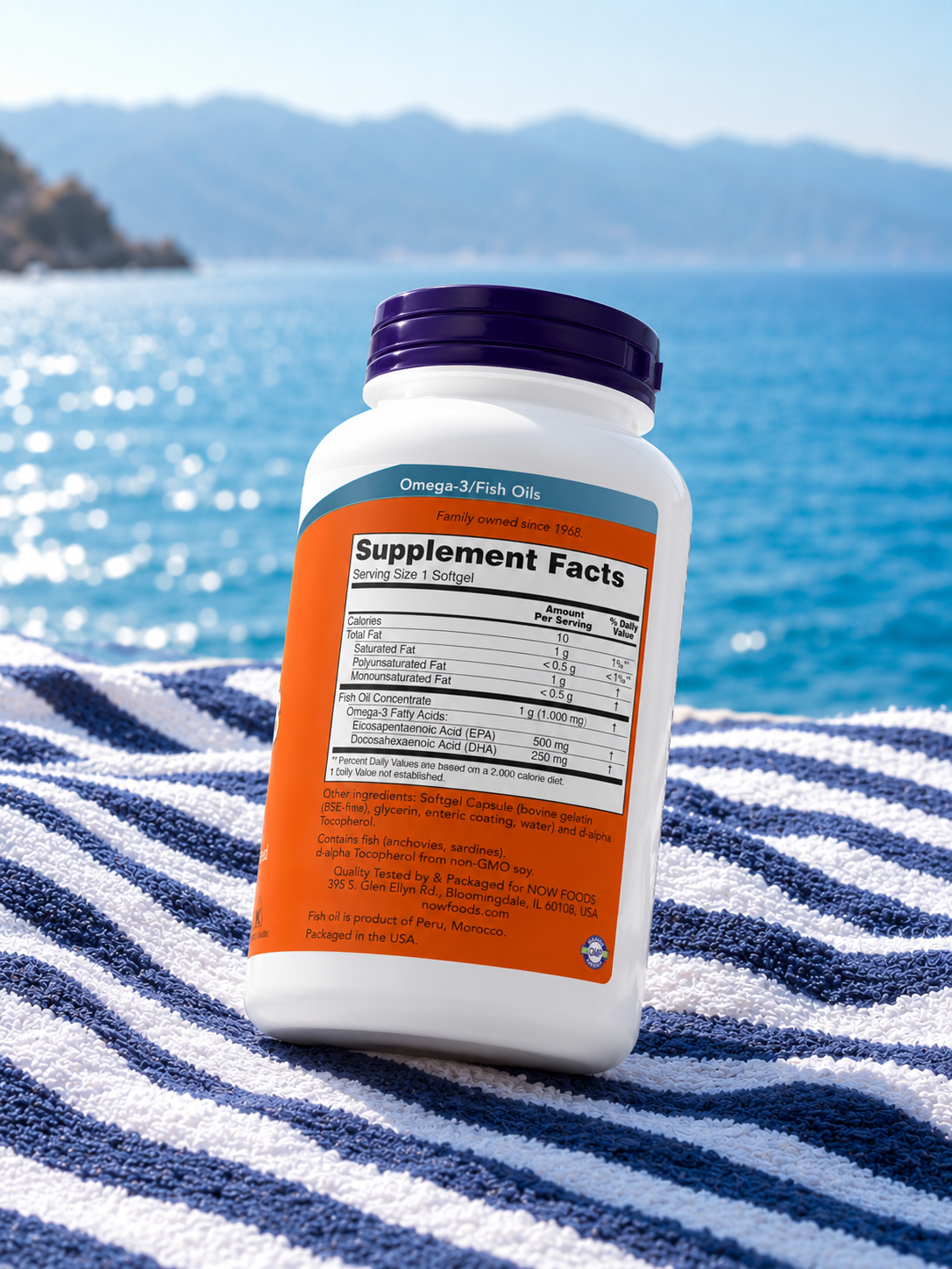 ULTRAOMEGA-3, 500 EPA/250 DHA 180 Softgels by NOW FOODS