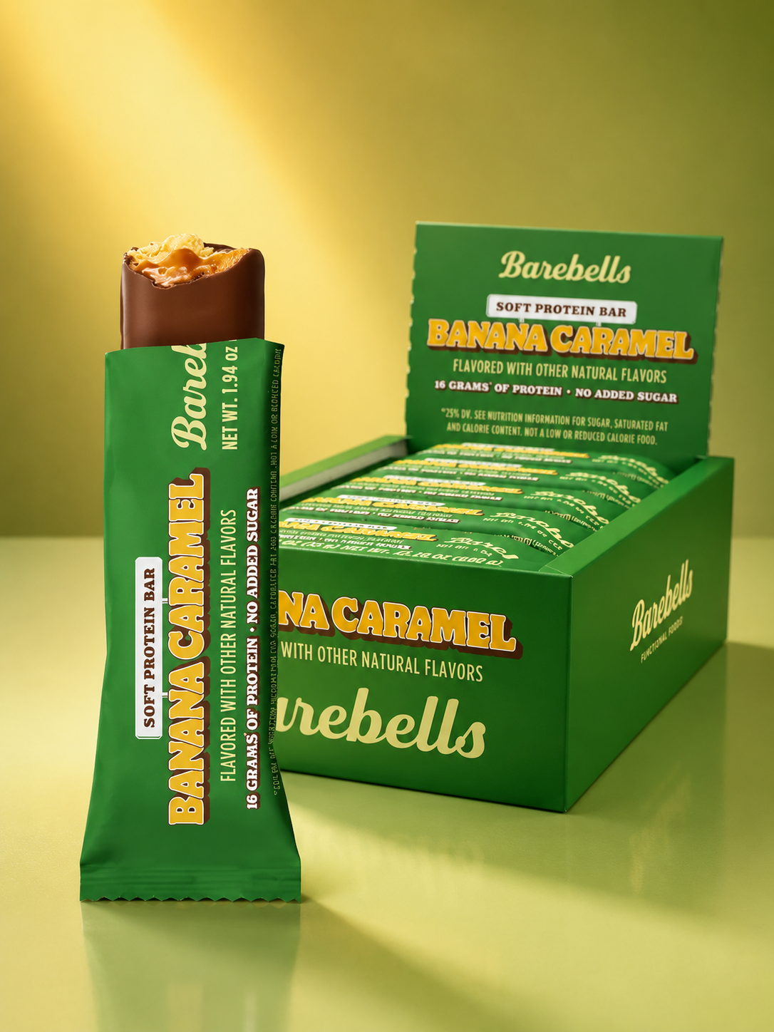 BAREBELLS Barras de proteína energizantes - Caja con 12 barras de 55g - Varios sabores
