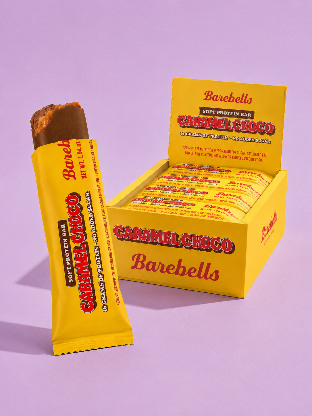 BAREBELLS Barras de proteína energizantes - Caja con 12 barras de 55g - Varios sabores
