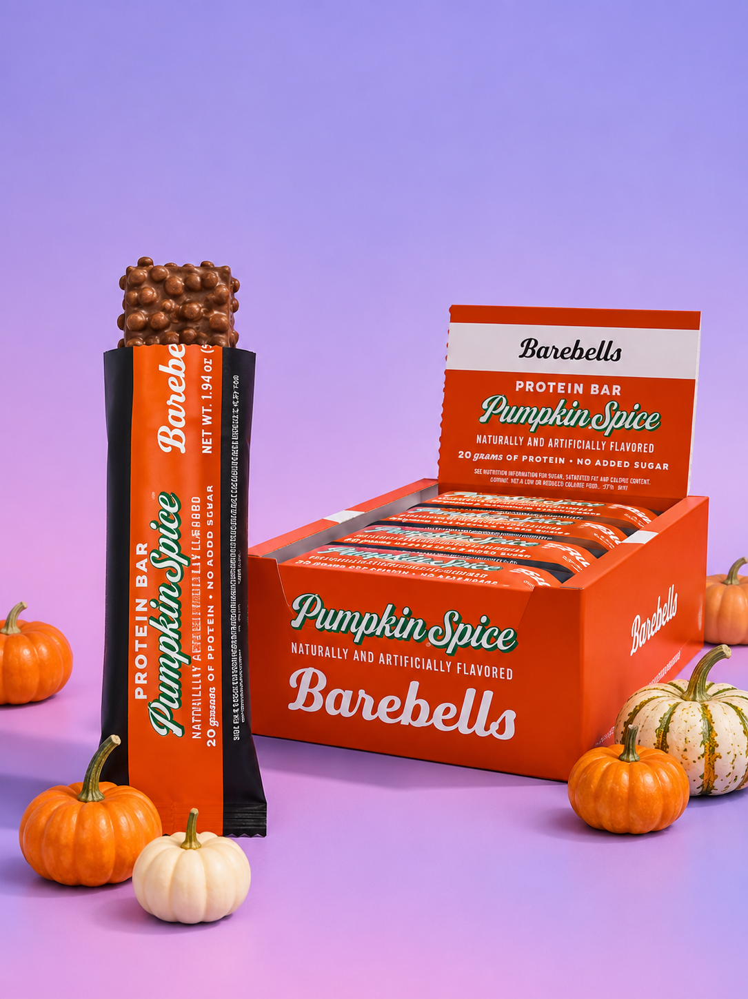 BAREBELLS Barras de proteína energizantes - Caja con 12 barras de 55g - Varios sabores