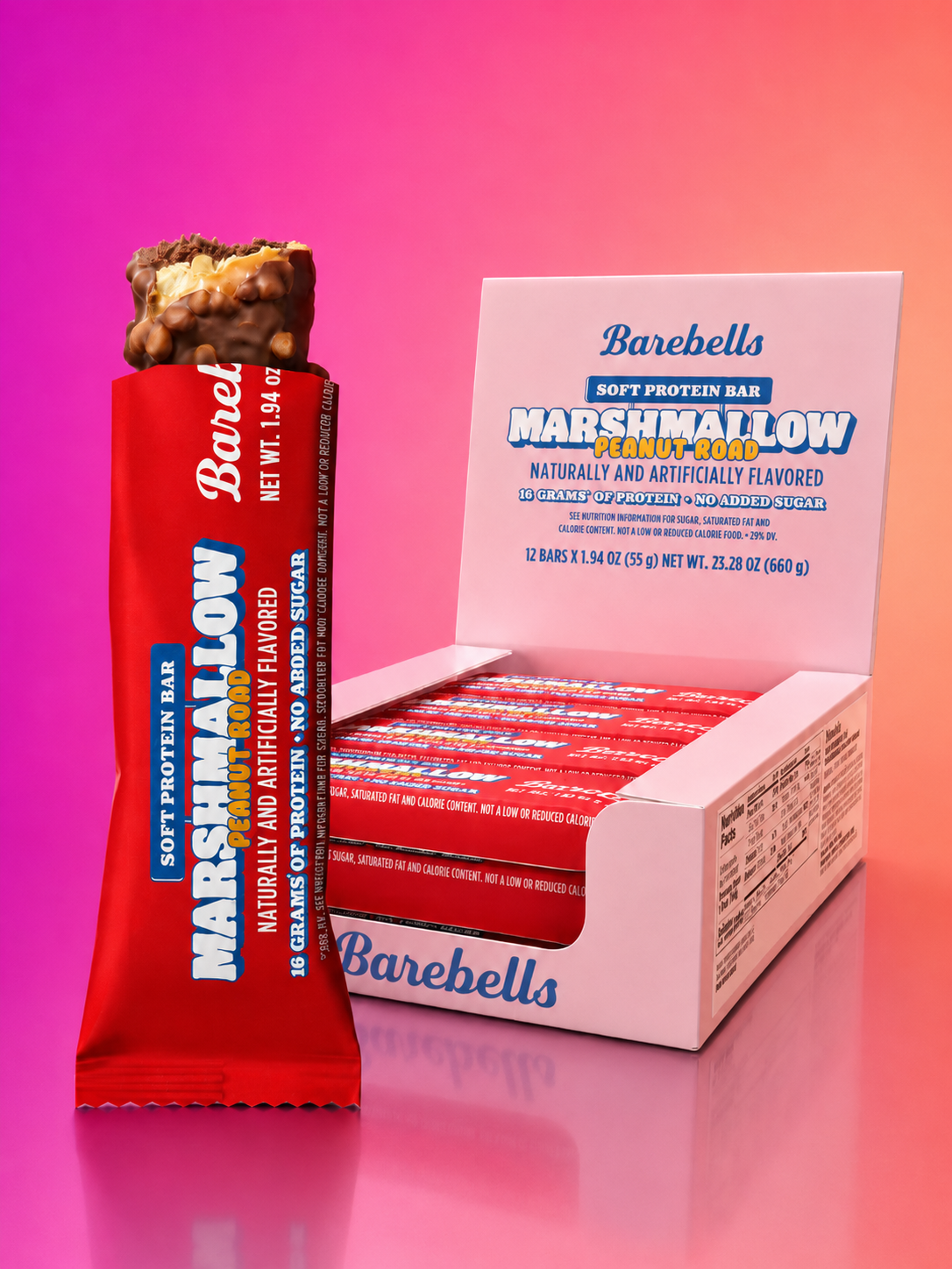 BAREBELLS Barras de proteína energizantes - Caja con 12 barras de 55g - Varios sabores