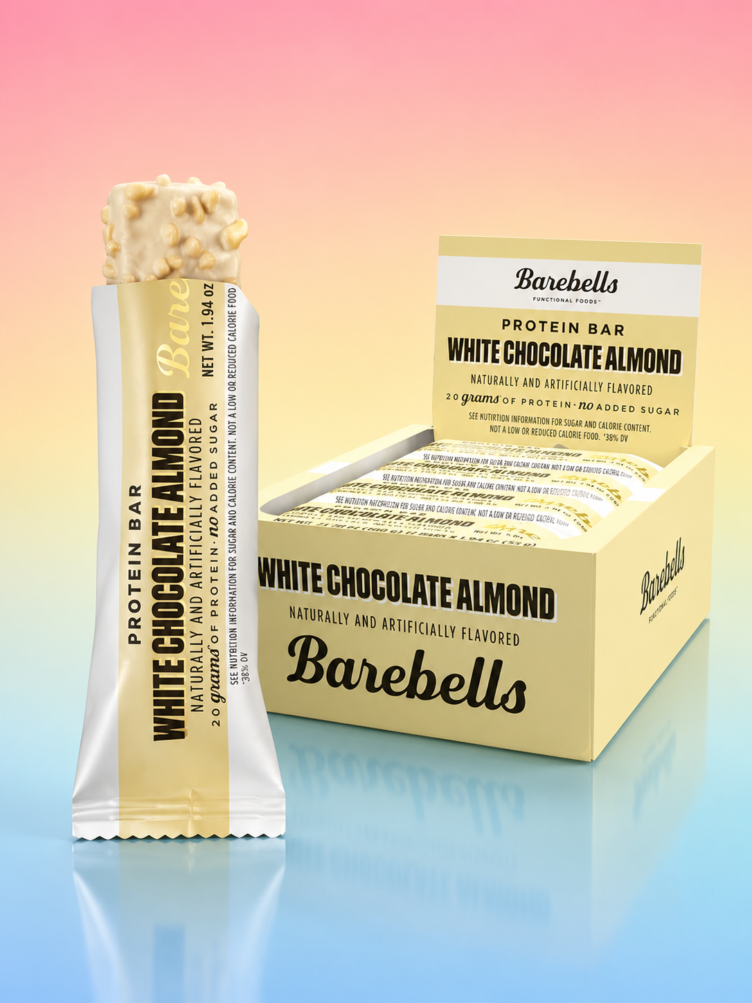 BAREBELLS Barras de proteína energizantes - Caja con 12 barras de 55g - Varios sabores