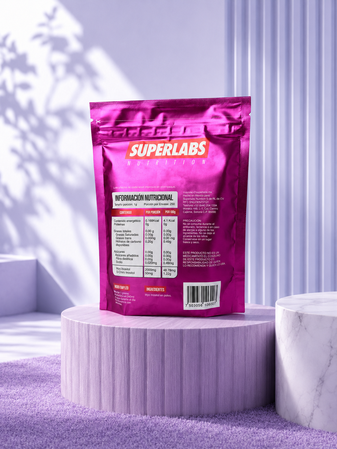 Superlabs Nutrition Myo-Dchiro Inositol Premium 250 gr - 125 porciones by SUPERLABS