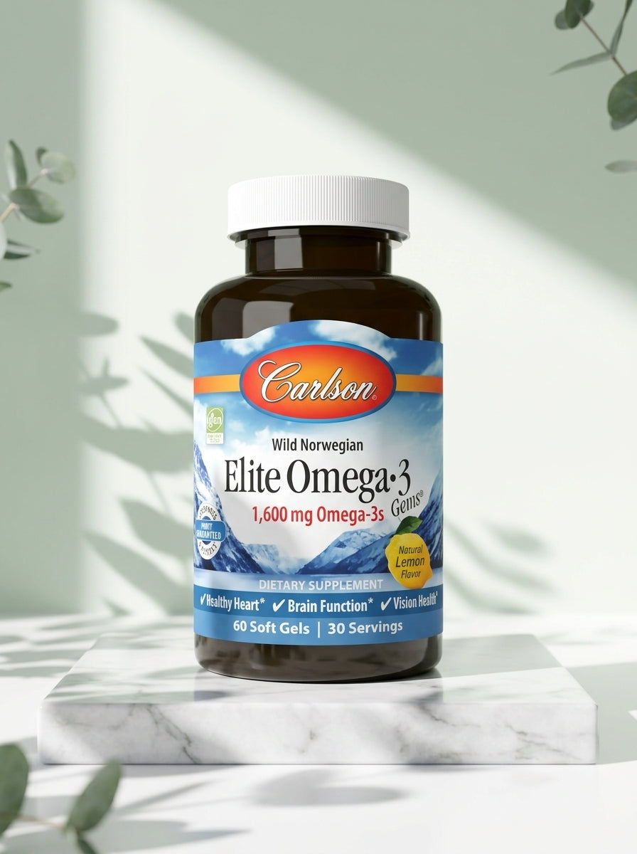 Elite Omega 3 1600mg 60 Softgels - Etiqueta