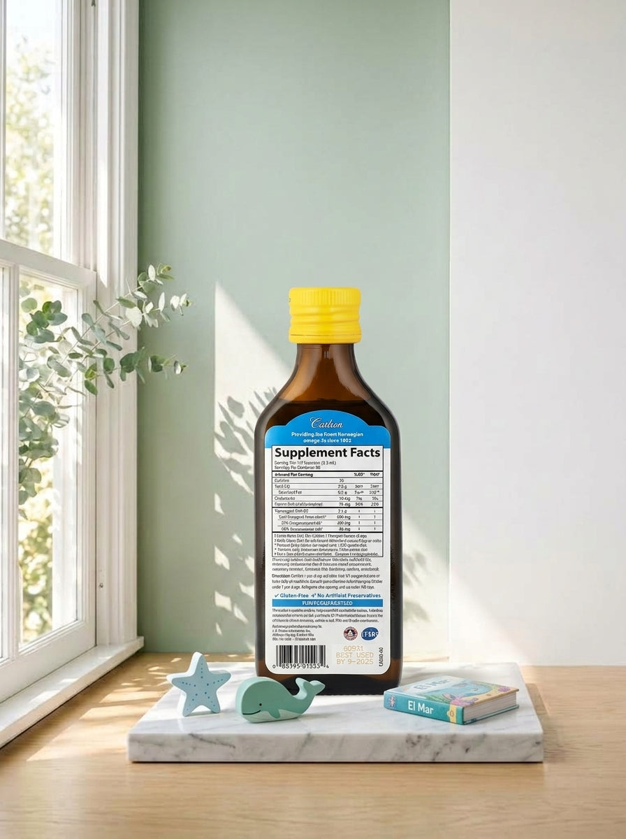 Kid's Aceite de Pescado 800mg 200 ml - Etiqueta