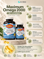 Maximum Omega 2000 90 + 30 Softgels - Infografía