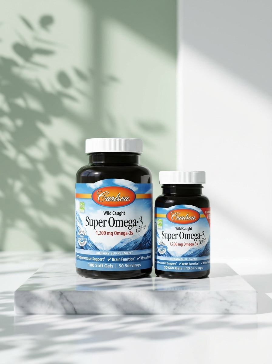 Super Omega-3 Gems 600mg 100 + 30 Cápsulas - Frente