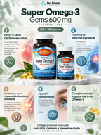 Super Omega-3 Gems 600mg 100 + 30 Cápsulas - Infografía