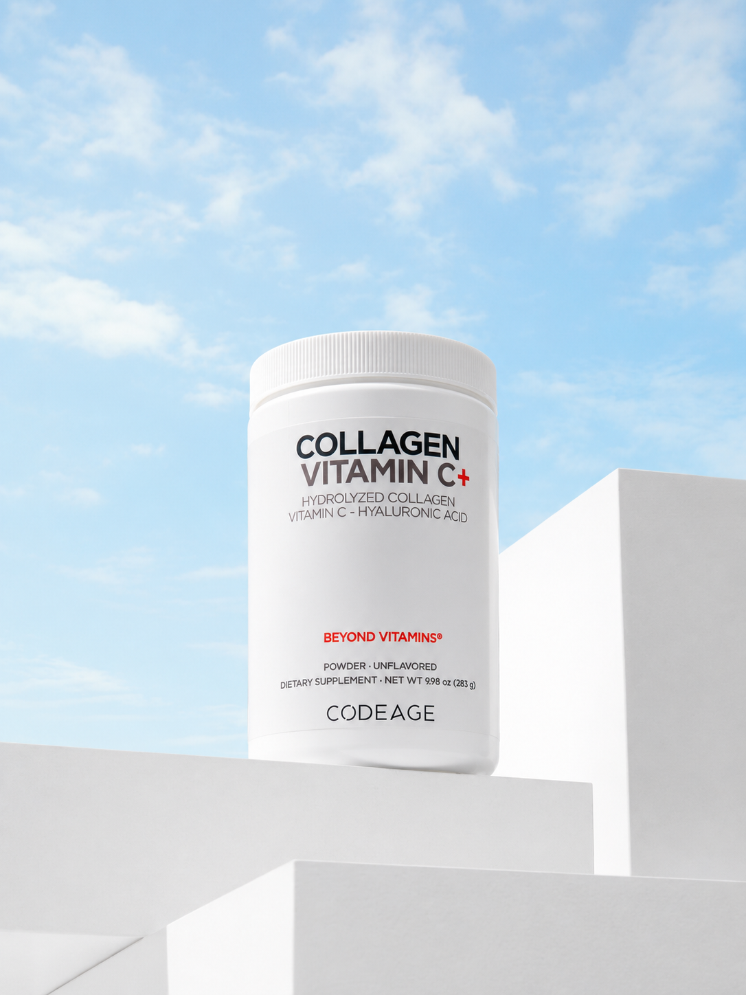 COLLAGEN VITAMIN C + Colágeno hidrolizado + Acido hialurónico 283g by CODEAGUE