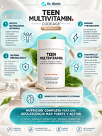 Suplemento Multivitamínico Diario Teens - Infografía