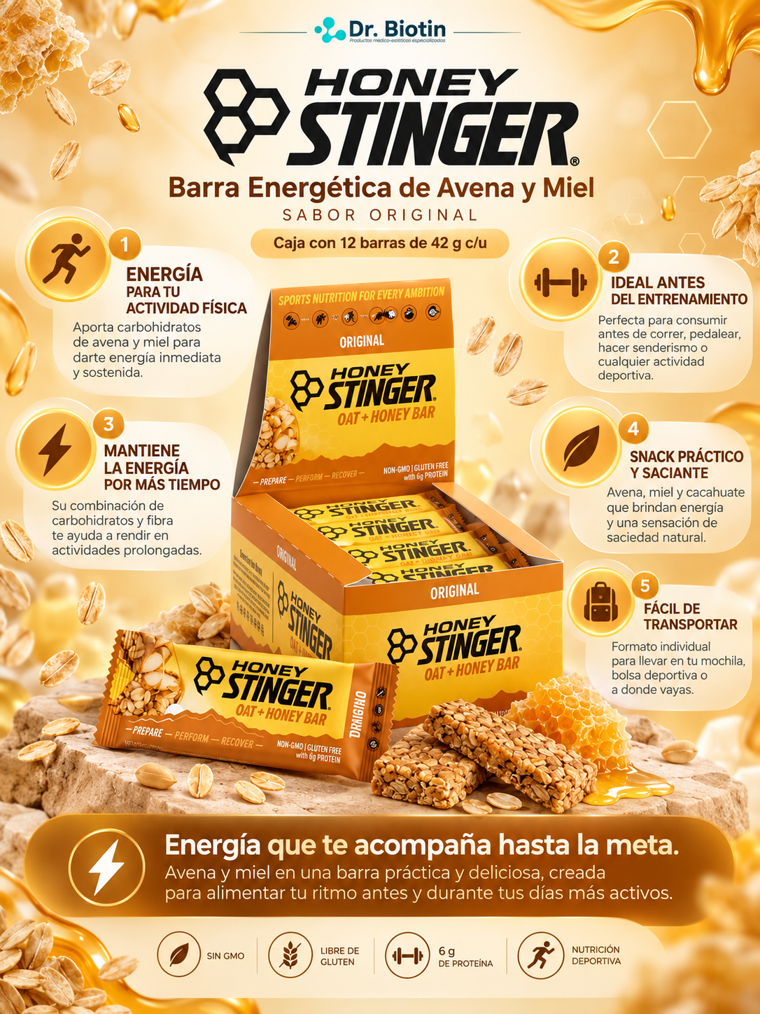 Barra Honey Stinger - Infografía