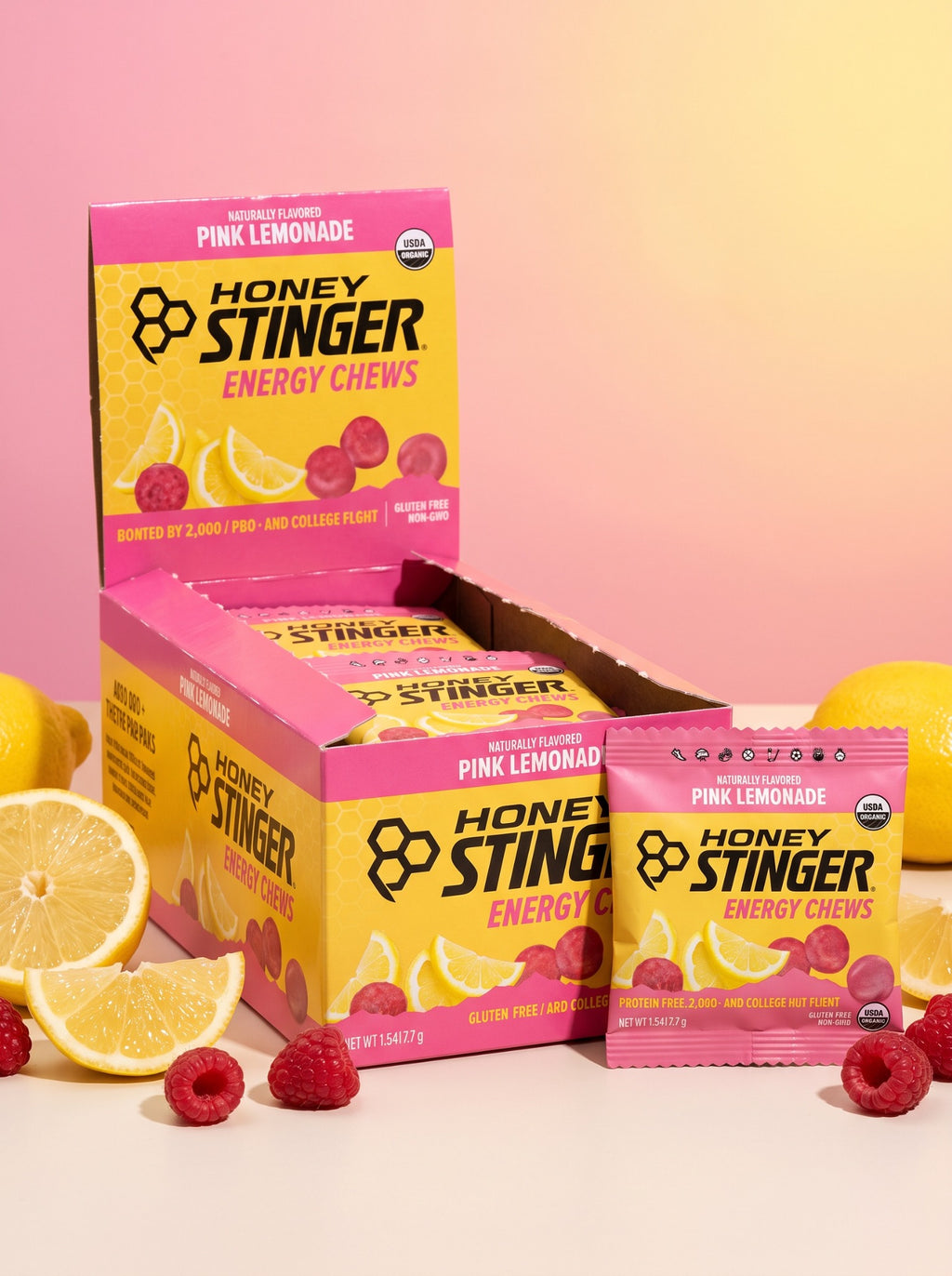 Gomitas Honey Stinger Regular Pink Lemonade - Frente