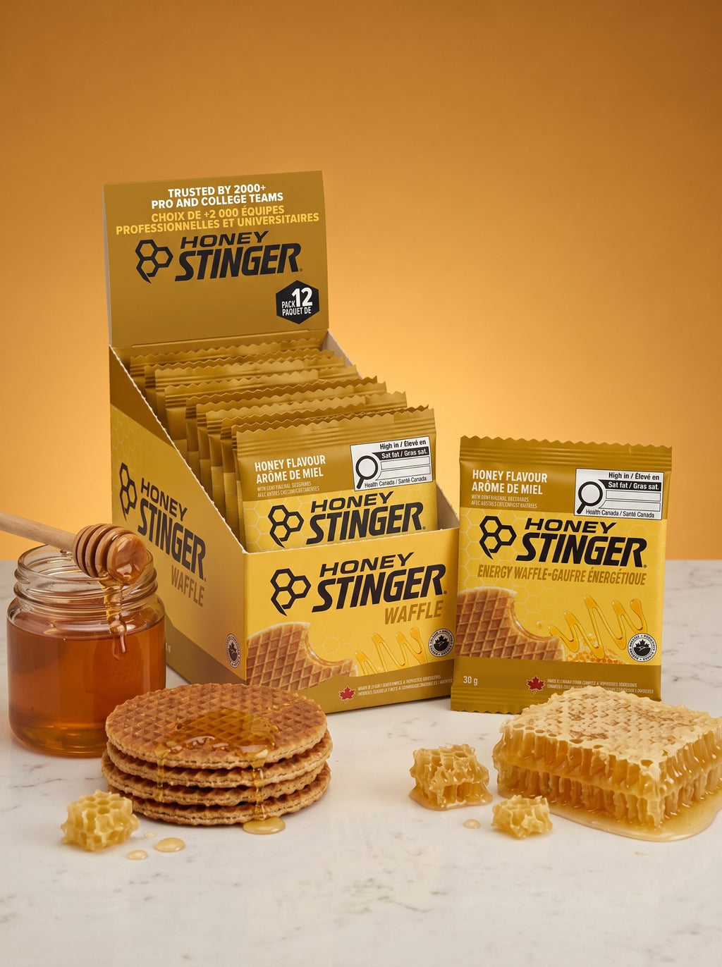 Waffle Honey Stinger Miel - Frente