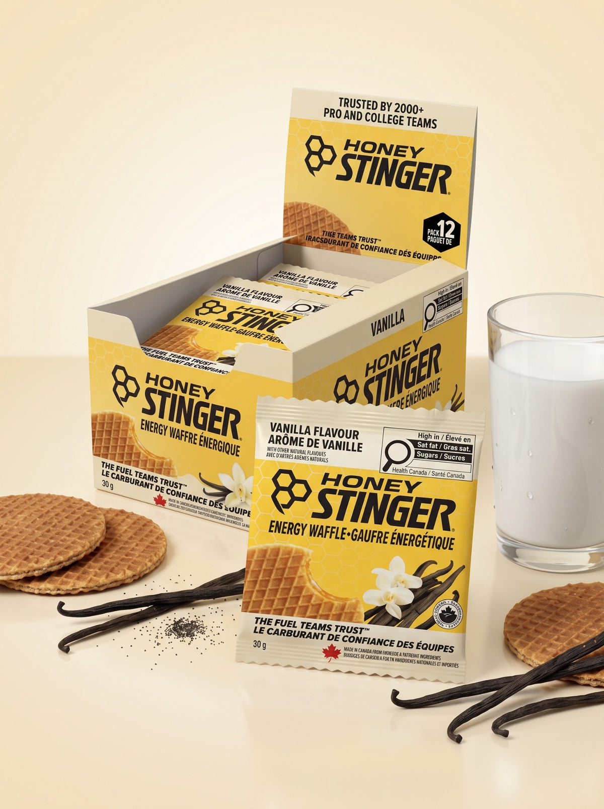Waffle Honey Stinger Vainilla - Frente