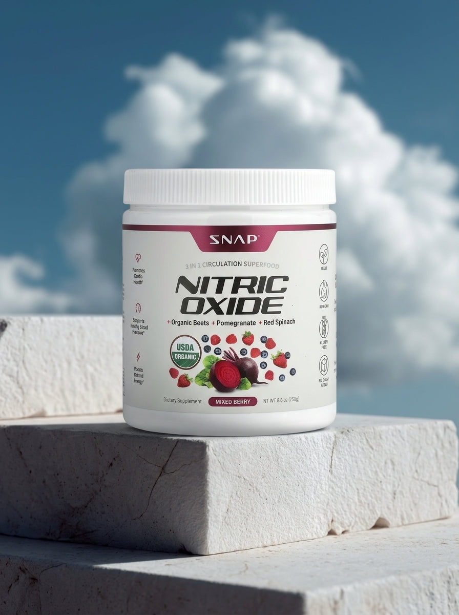 SNAP Nitric Oxide Organic Beets Cherry Lime - Frente
