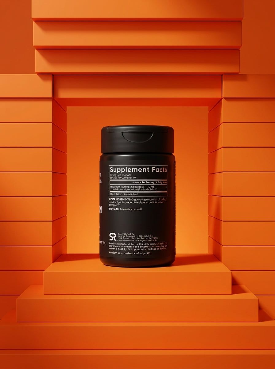 Astaxanthin Triple Strength 12mg - Etiqueta