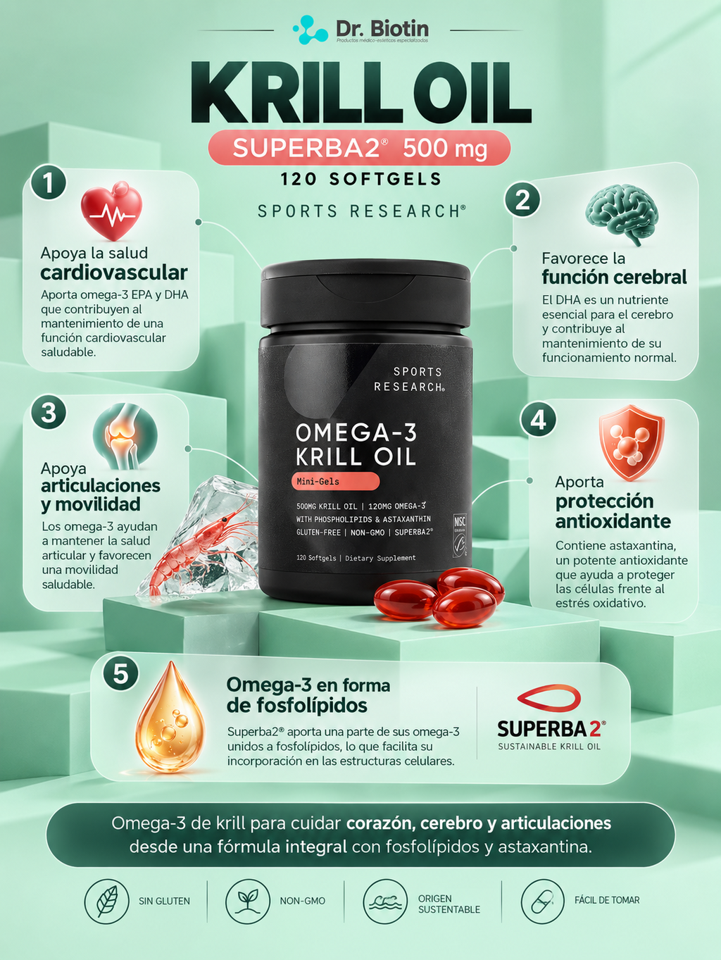Krill Oil Superba2 500mg - Infografía