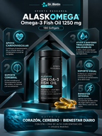 Omega-3 Fish Oil AlaskOmega 1250mg - Infografía