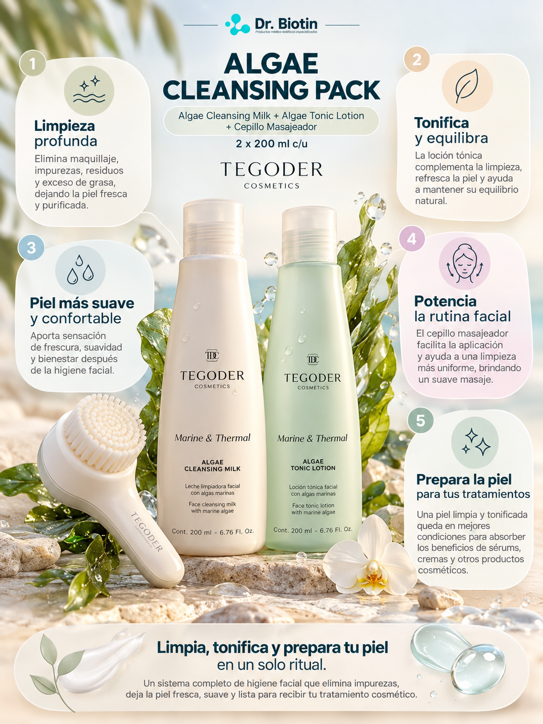 ALGAE CLEANSING PACK TEGODER - beneficios