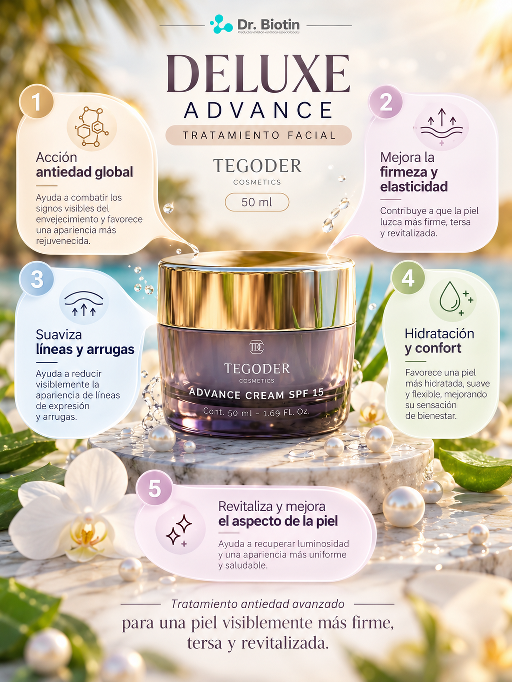 DELUXE ADVANCE TRATAMIENTO FACIAL TEGODER - beneficios